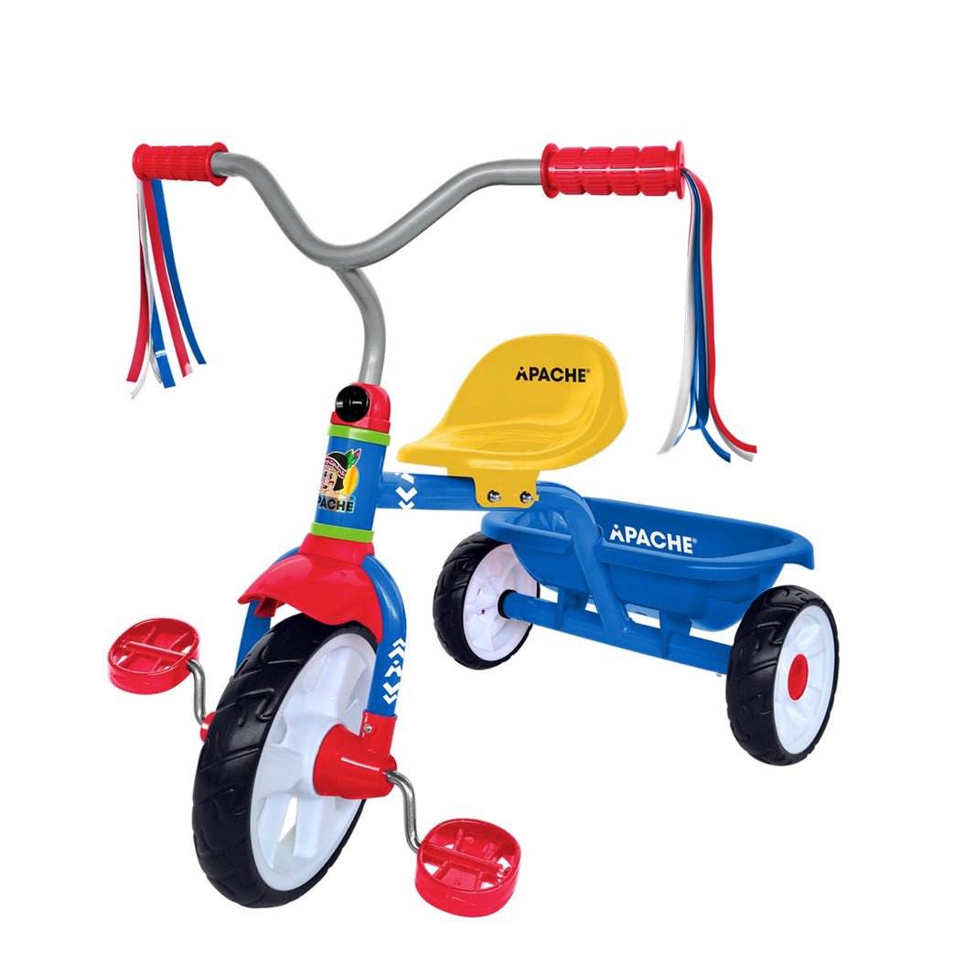 Triciclo Apache Con Cajuela Azul