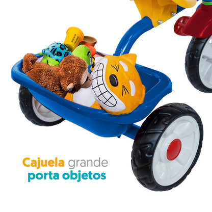 Triciclo Apache Con Cajuela Azul