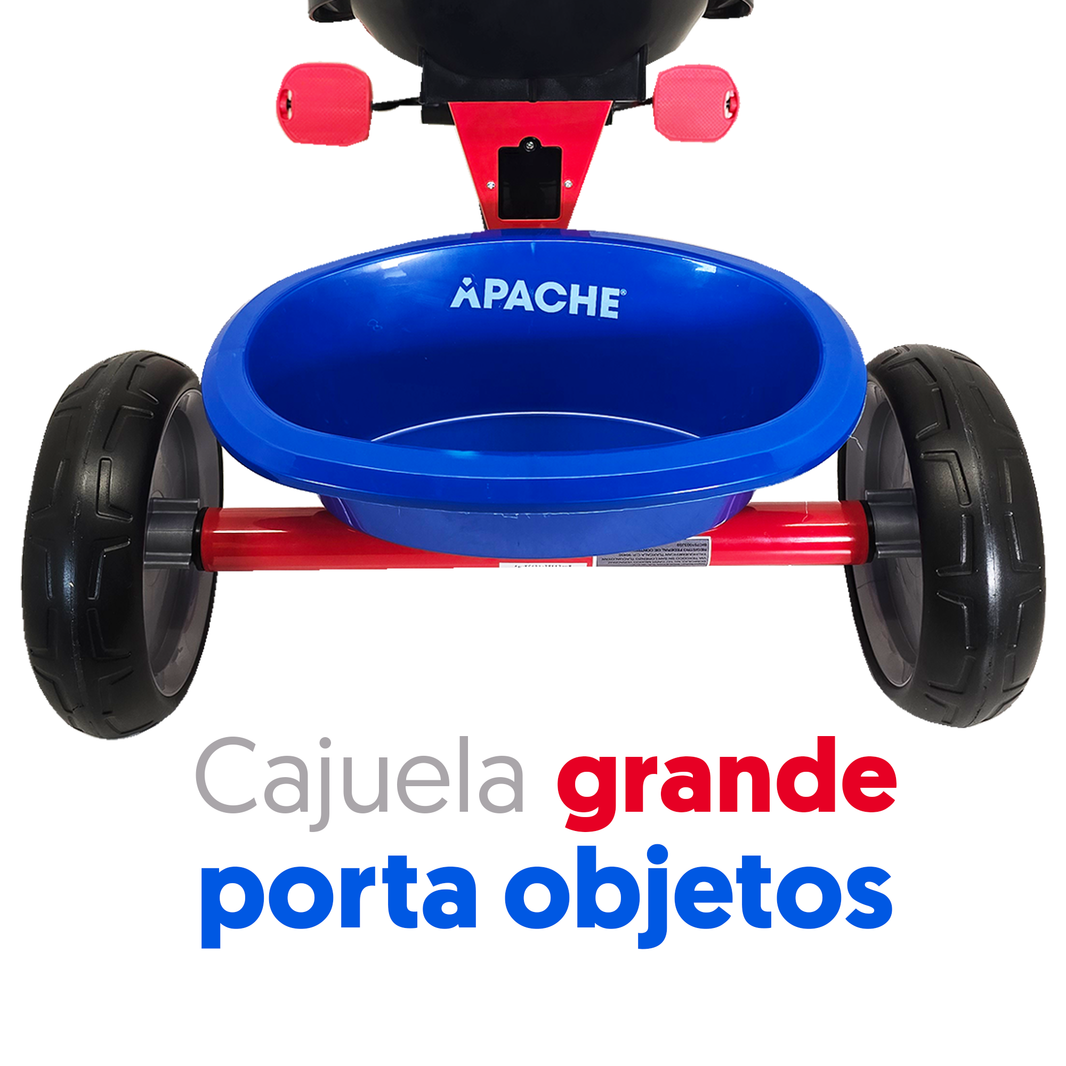 Triciclo Apache Con Luces Led Multicolor En El Cuerpo Rojo