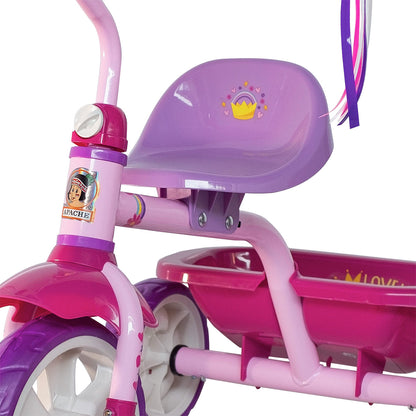 Triciclo Apache Trixie Lila Con Cajuela Rosa