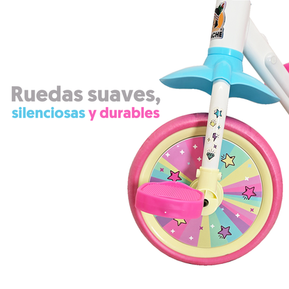 Triciclo Trixie Con Luces Led Multicolor En El Cuerpo Rosa
