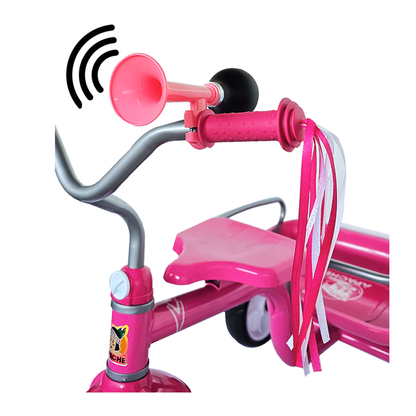 Triciclo Apache Clásico De Metal Con Cajuela Grande Rosa