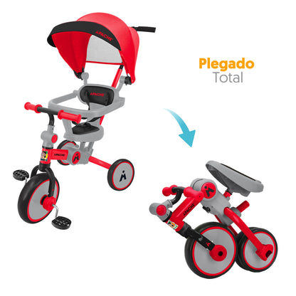 Apache Triciclo Carriola 7 En 1, Multifunción Y Plegable