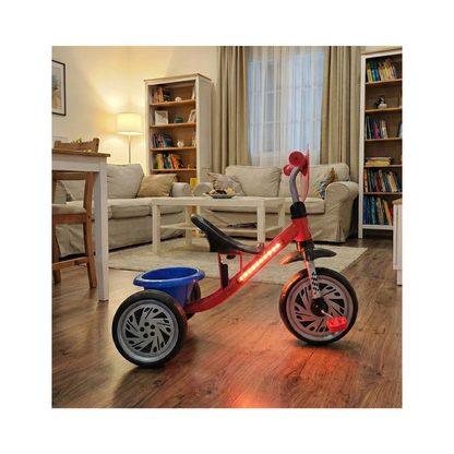 Triciclo Apache Con Luces Led Multicolor En El Cuerpo Rojo
