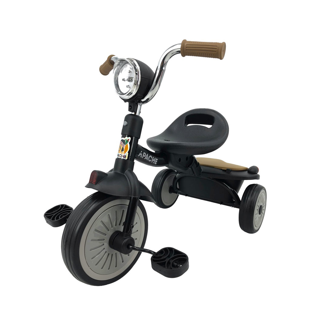 Apache Triciclo Plegable con luz y Sonido color negro