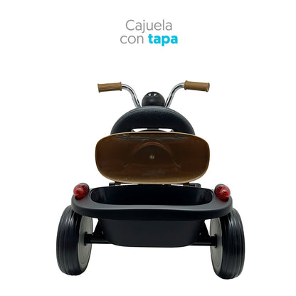 Apache Triciclo Plegable con luz y Sonido color negro