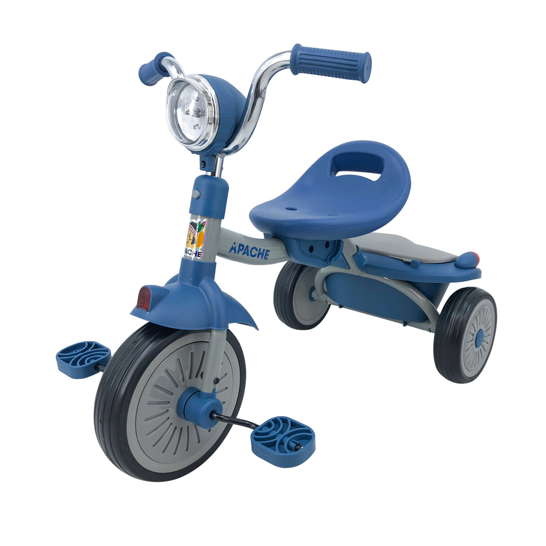 Apache Triciclo Plegable con luz y Sonido color azul