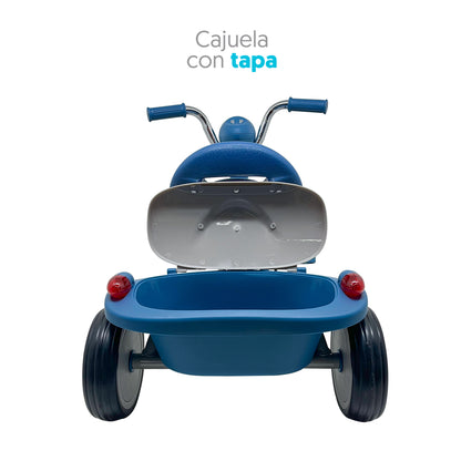 Apache Triciclo Plegable con luz y Sonido color azul
