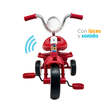 Apache Triciclo Plegable con luz y Sonido color rojo